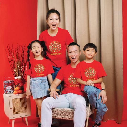 Teezbee.com - CNY Apparel | Golden Blossom Green Print