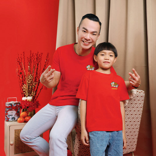 Teezbee.com - Chinese New Year of the Fire Horse 2026 | Lucky Blue Pony Pocket Embroidery