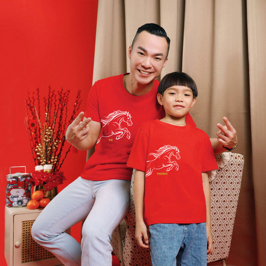 Teezbee.com - Chinese New Year of the Fire Horse 2026 | Rising Fortune Stallion Print