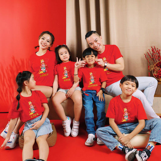 Teezbee.com - Chinese New Year of the Fire Horse 2026 | Prosperity FÚ 3 Horses Print