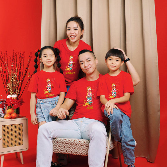 Teezbee.com - Chinese New Year of the Fire Horse 2026 | Prosperity FÚ 3 Horses Print