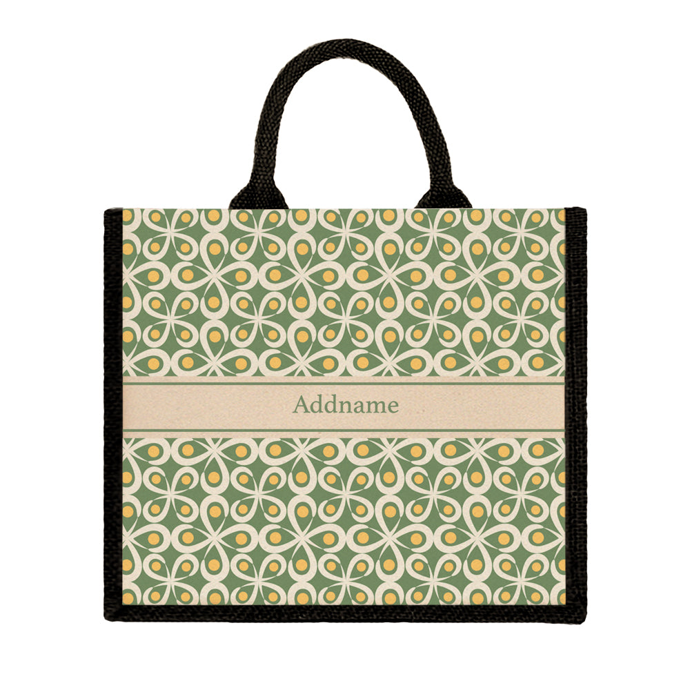 Mosaic Tile Jute Tote Bag - Main Image