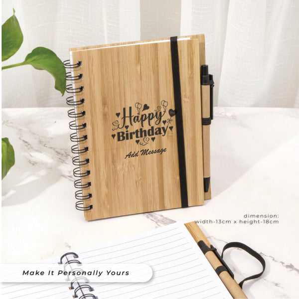 Birthday Bamboo Notebook