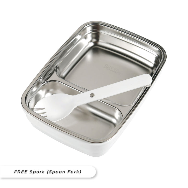 Teezbee.com - Bento Lunch Box (Free Spork (Spoon+ Fork))