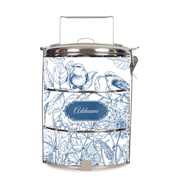 Song Birds Artline Series 3-Tier Standard Small 12cm Tiffin Carrier (Navy | Signature)