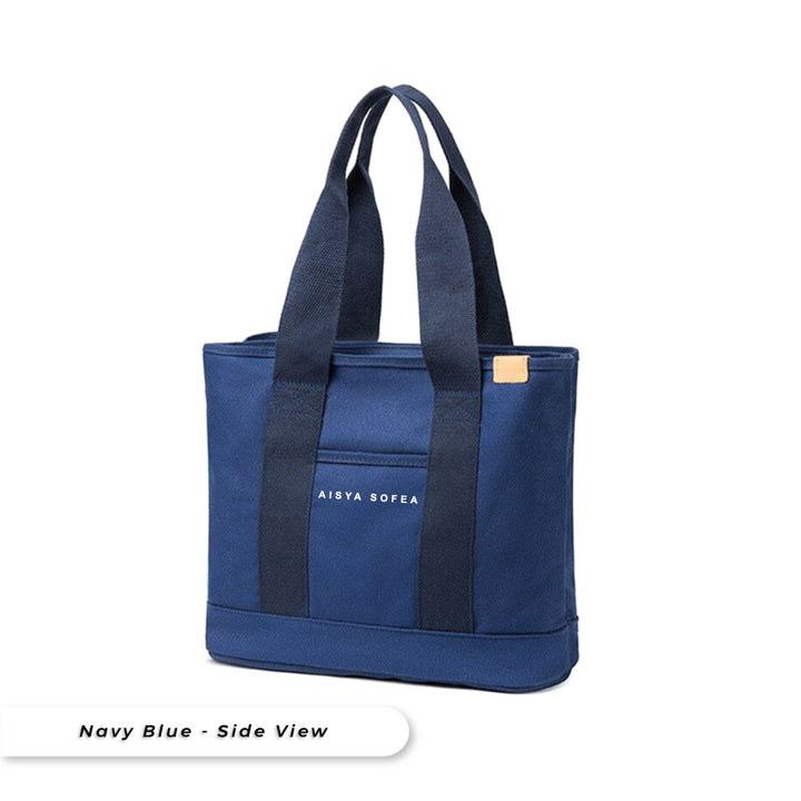 Teezbee.com - Seqora Canvas Tote Bag (Navy Blue)