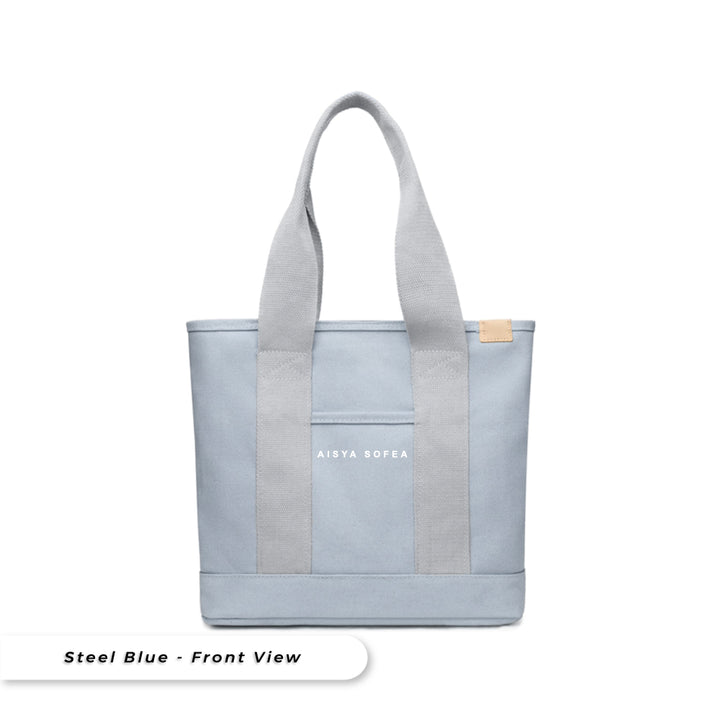 Teezbee.com - Seqora Canvas Tote Bag (Steel Blue)