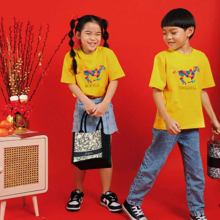 Teezbee.com - Chinese New Year of the Fire Horse 2026 | Auspicious Colorful Horse Print