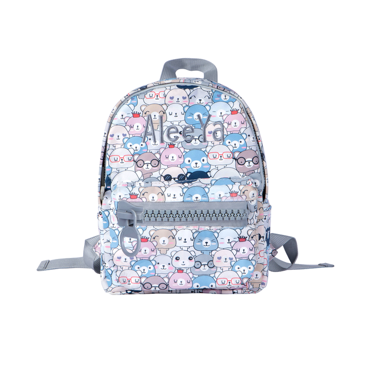 Teezbee.com - Junior Kids Backpack (Preschool | Grey Bear)