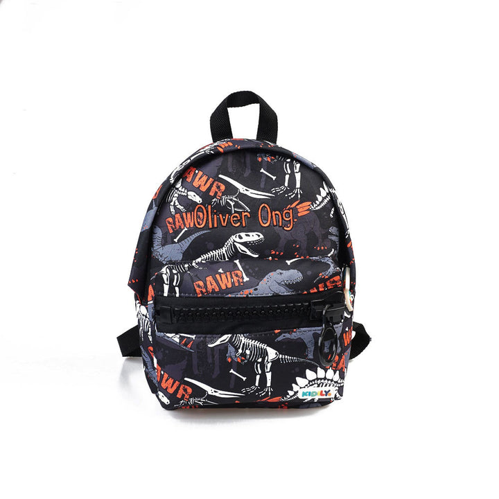 Teezbee.com - Junior Kids Backpack (Preschool | Black Dinosaur)