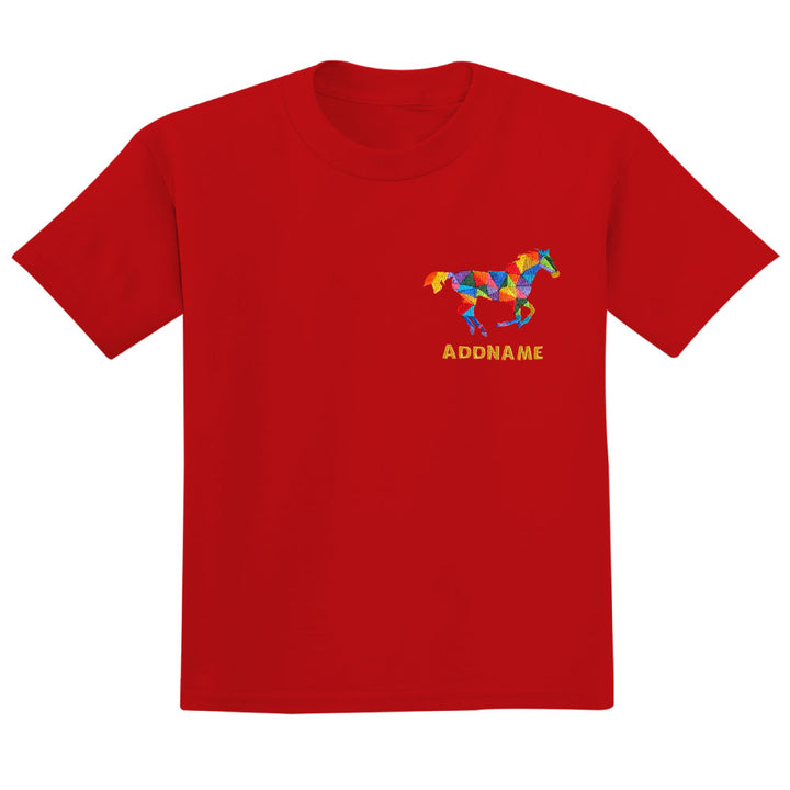 Teezbee.com - Chinese New Year of the Fire Horse 2026 | Auspicious Colorful Horse Pocket Embroidery