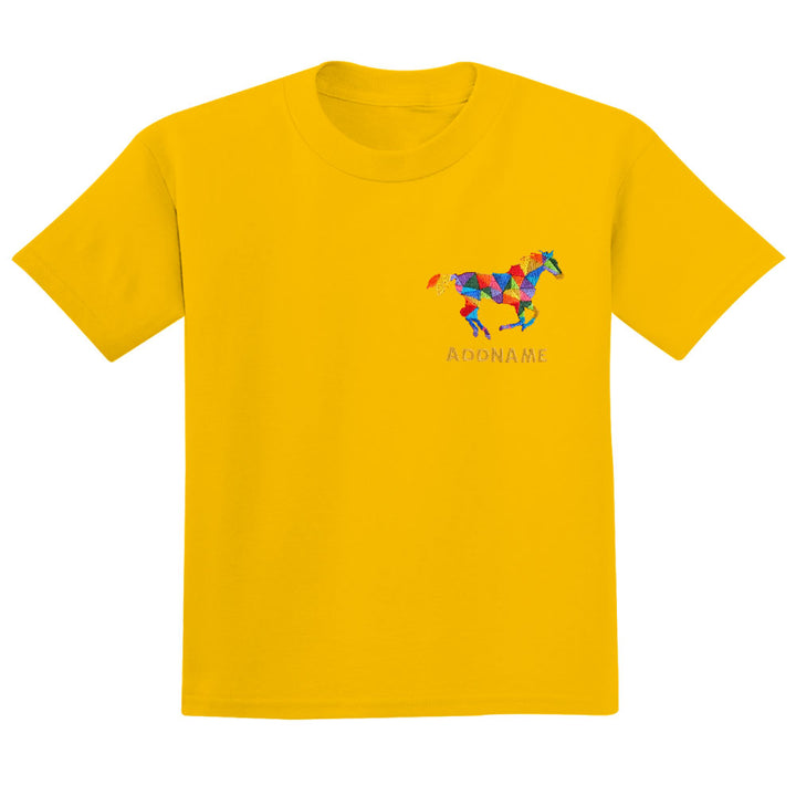 Teezbee.com - Chinese New Year of the Fire Horse 2026 | Auspicious Colorful Horse Pocket Embroidery