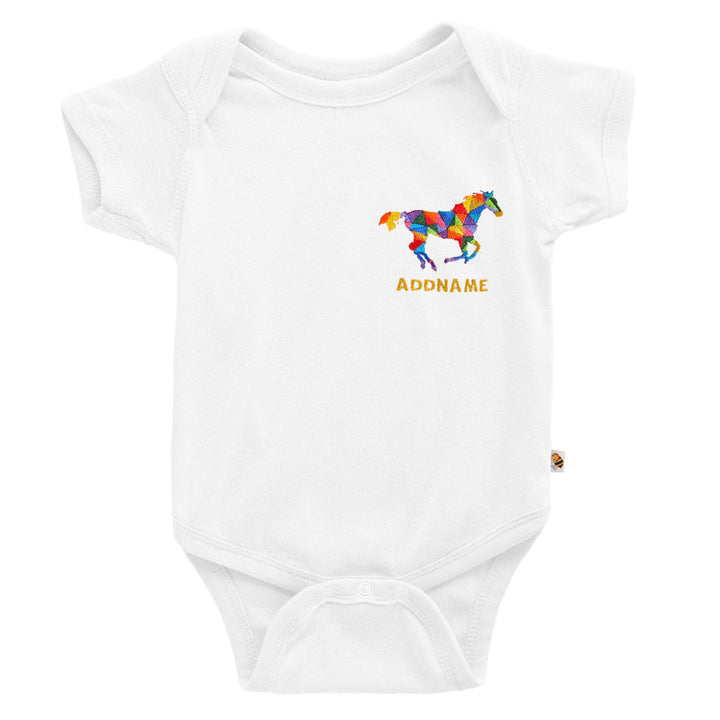 Teezbee.com - Chinese New Year of the Fire Horse 2026 | Auspicious Colorful Horse Pocket Embroidery