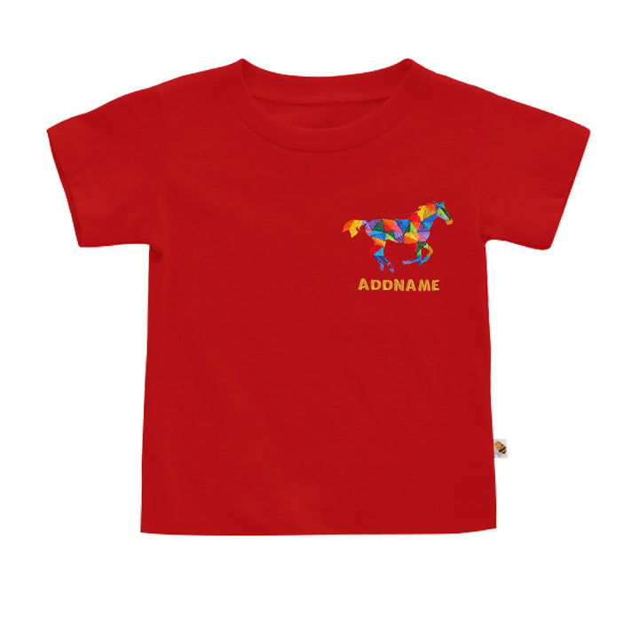 Teezbee.com - Chinese New Year of the Fire Horse 2026 | Auspicious Colorful Horse Pocket Embroidery