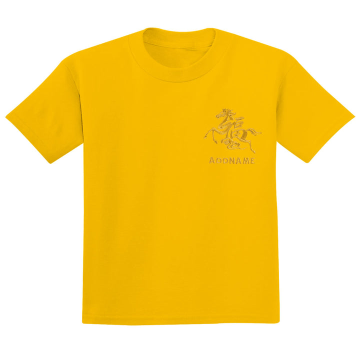 Teezbee.com - Chinese New Year of the Fire Horse 2026 | Golden FÚ Stallion Pocket Embroidery