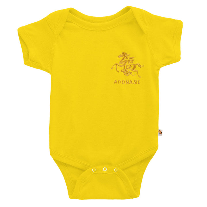 Teezbee.com - Chinese New Year of the Fire Horse 2026 | Golden FÚ Stallion Pocket Embroidery