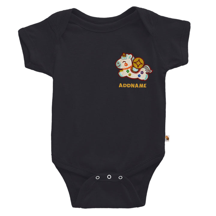 Teezbee.com - Chinese New Year of the Fire Horse 2026 | Lucky Blue Pony Pocket Embroidery