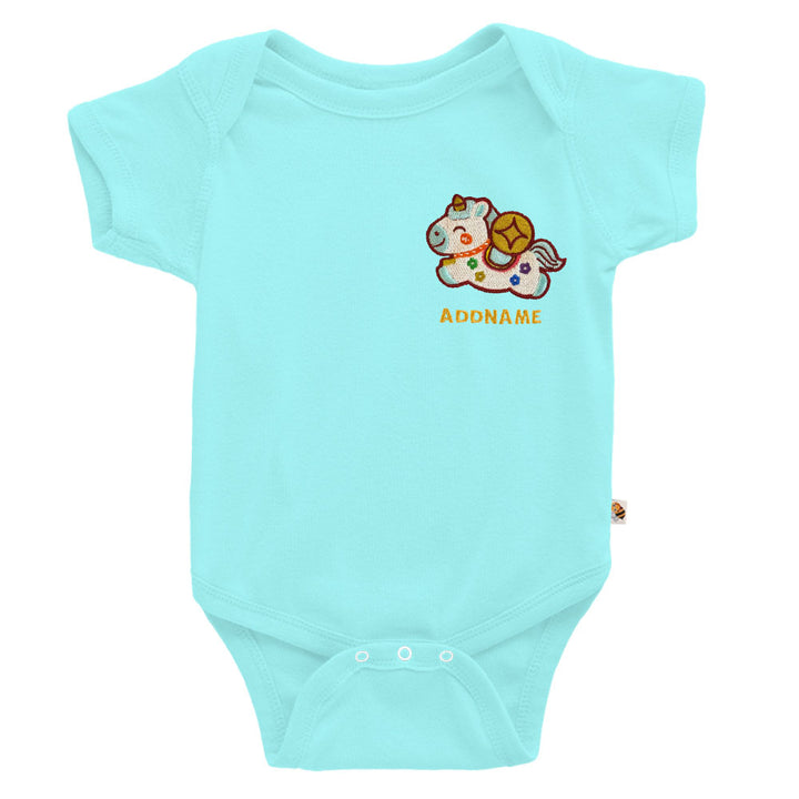 Teezbee.com - Chinese New Year of the Fire Horse 2026 | Lucky Blue Pony Pocket Embroidery