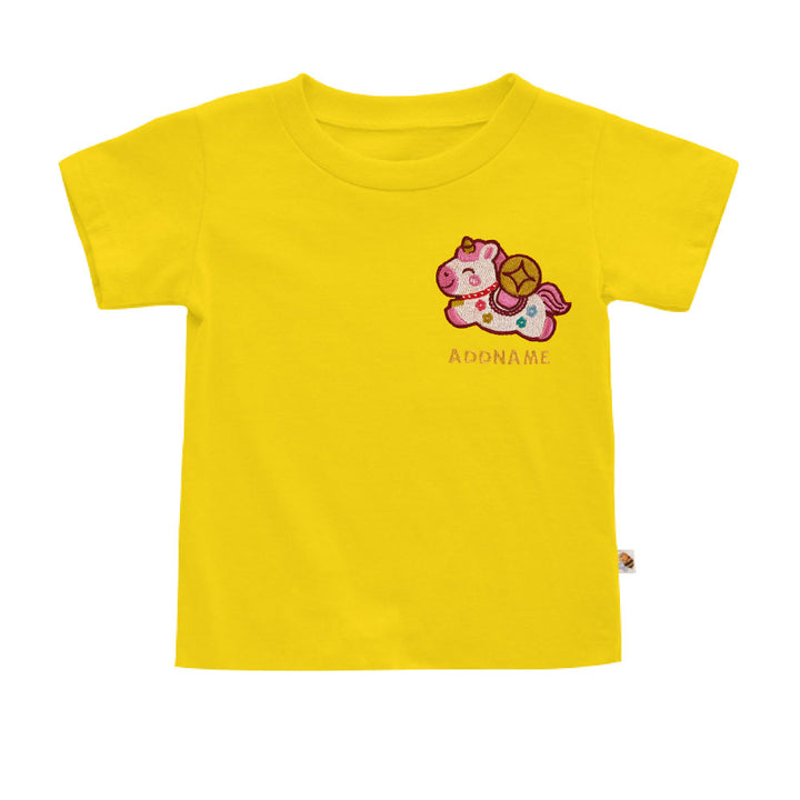 Teezbee.com - Chinese New Year of the Fire Horse 2026 | Lucky Pink Pony Pocket Embroidery