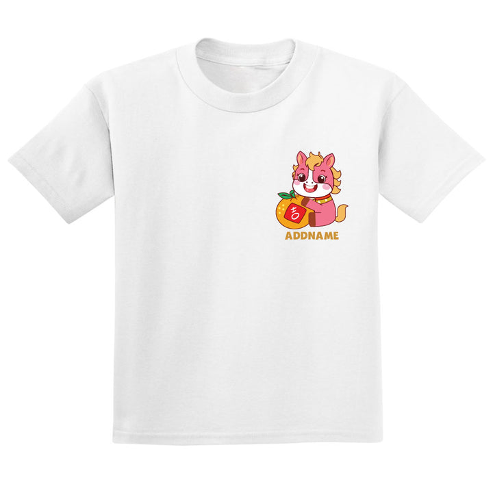 Teezbee.com - Chinese New Year of the Fire Horse 2026 | Lucky Pink Horse Pocket Print