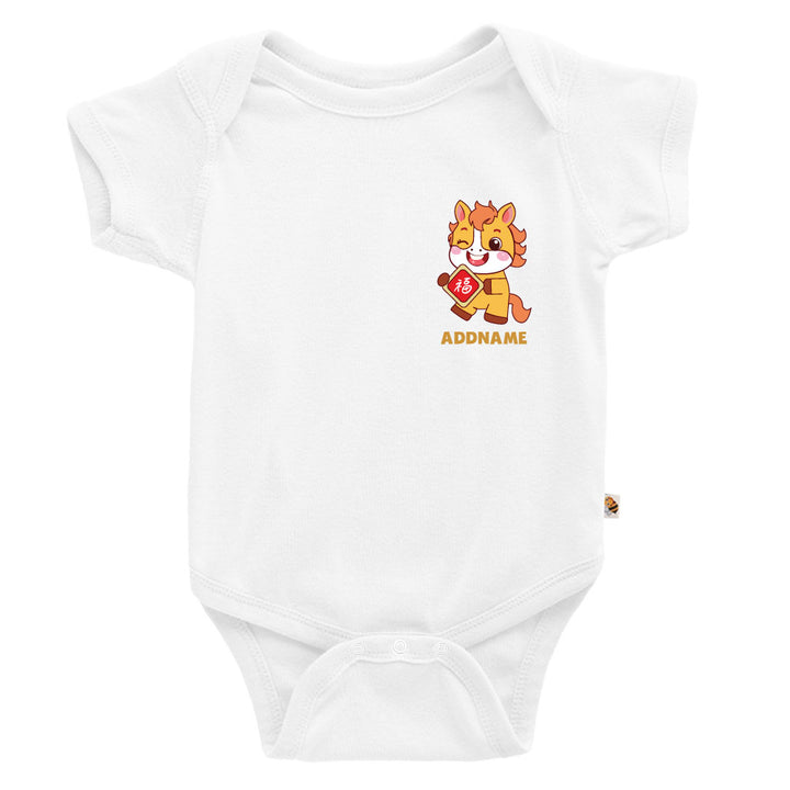 Teezbee.com - Chinese New Year of the Fire Horse 2026 | Lucky Yellow Horse Pocket Print