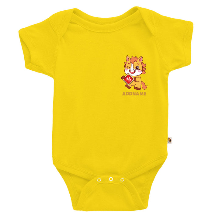 Teezbee.com - Chinese New Year of the Fire Horse 2026 | Lucky Yellow Horse Pocket Print