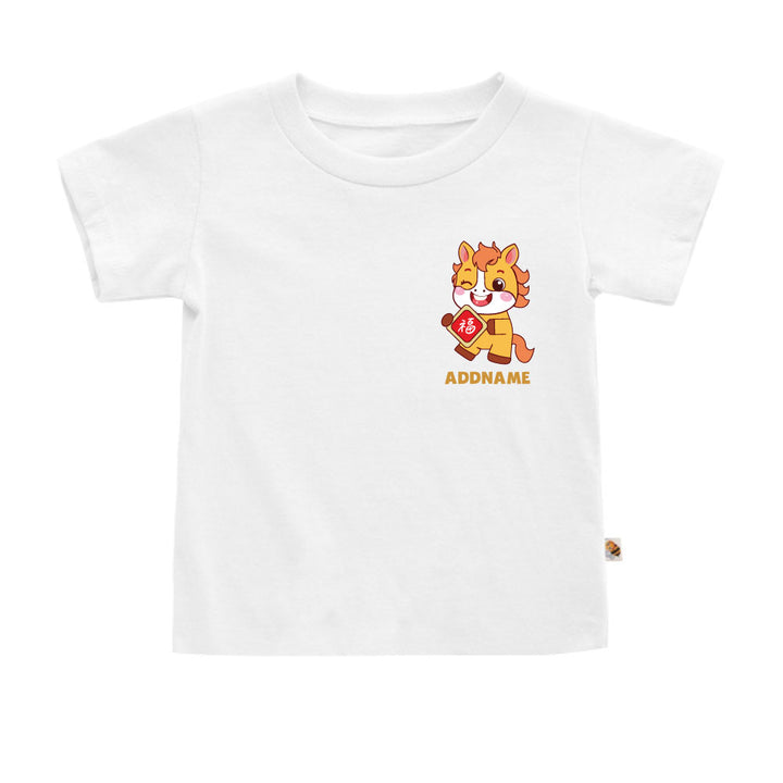 Teezbee.com - Chinese New Year of the Fire Horse 2026 | Lucky Yellow Horse Pocket Print