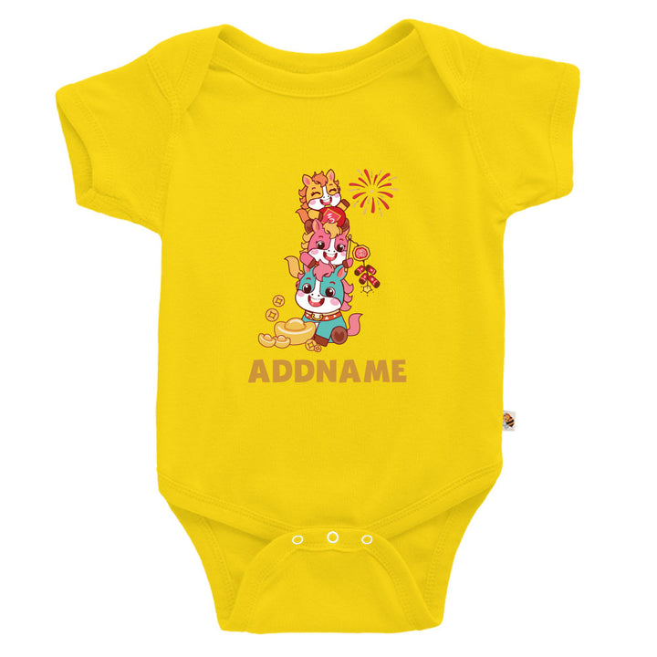 Teezbee.com - Chinese New Year of the Fire Horse 2026 | Prosperity FÚ 3 Horses Print