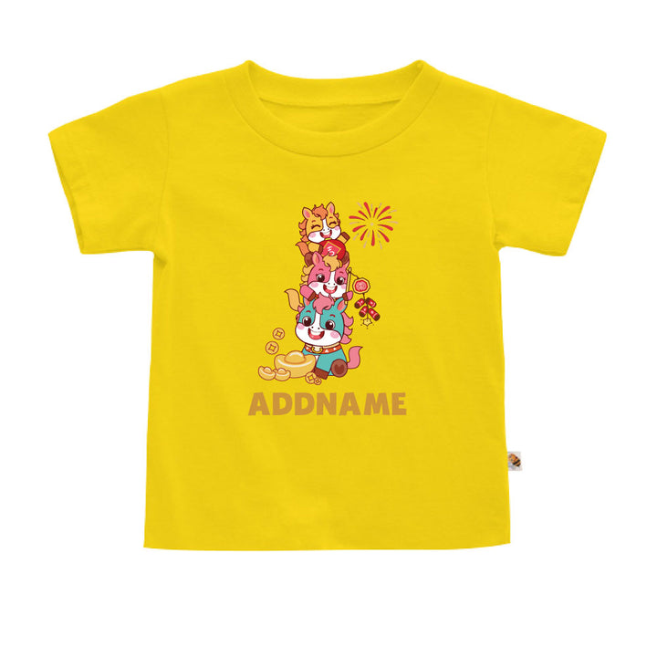 Teezbee.com - Chinese New Year of the Fire Horse 2026 | Prosperity FÚ 3 Horses Print