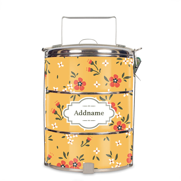 Flora Design Standard Medium 14cm Tiffin Carrier [FREE Custom Add Name]