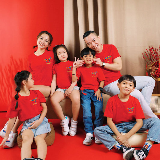 Teezbee.com - Chinese New Year of the Fire Horse 2026 | Auspicious Colorful Horse Pocket Embroidery