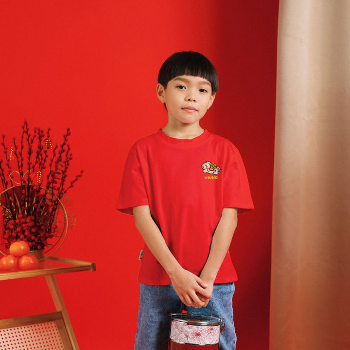 Teezbee.com - Chinese New Year of the Fire Horse 2026 | Lucky Blue Pony Pocket Embroidery