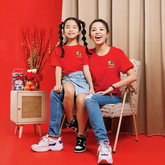 Teezbee.com - Chinese New Year of the Fire Horse 2026 | Lucky Pink Pony Pocket Embroidery