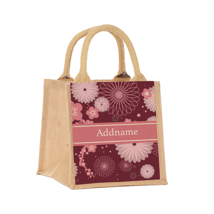 Teezbee.com - Spring Sakura Jute Tote Bag (Natural | Small)
