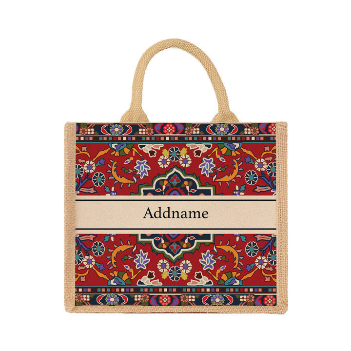 Teezbee.com - Arabesque Jute Tote Bag (Natural | Medium)