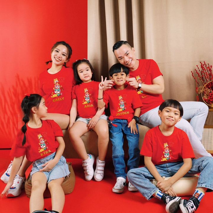 Teezbee.com - Chinese New Year of the Fire Horse 2026 | Prosperity FÚ 3 Horses Print