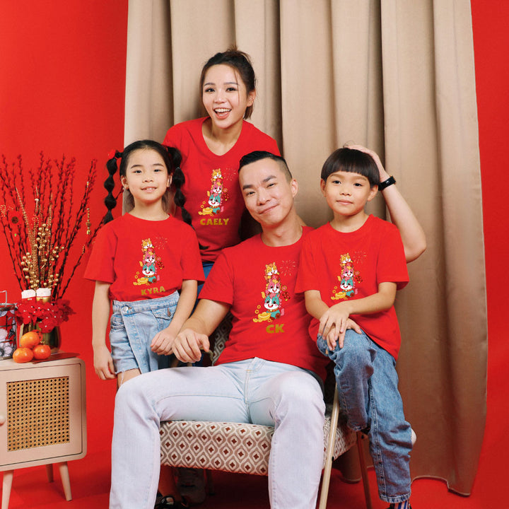 Teezbee.com - Chinese New Year of the Fire Horse 2026 | Prosperity FÚ 3 Horses Print