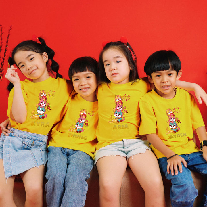 Teezbee.com - Chinese New Year of the Fire Horse 2026 | Prosperity FÚ 3 Horses Print