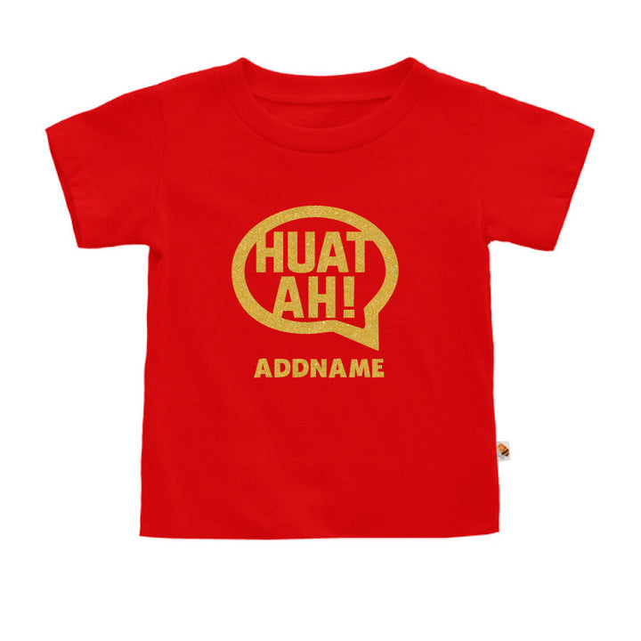 Teezbee.com - HUAT AH Text - Kids-T (Red)