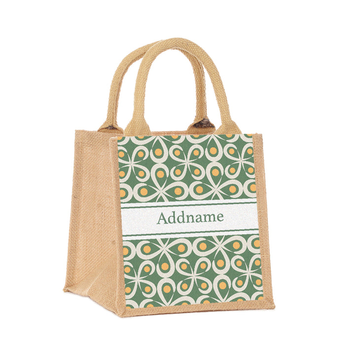 Teezbee.com - Mosaic Tile Jute Tote Bag (Natural | Small)