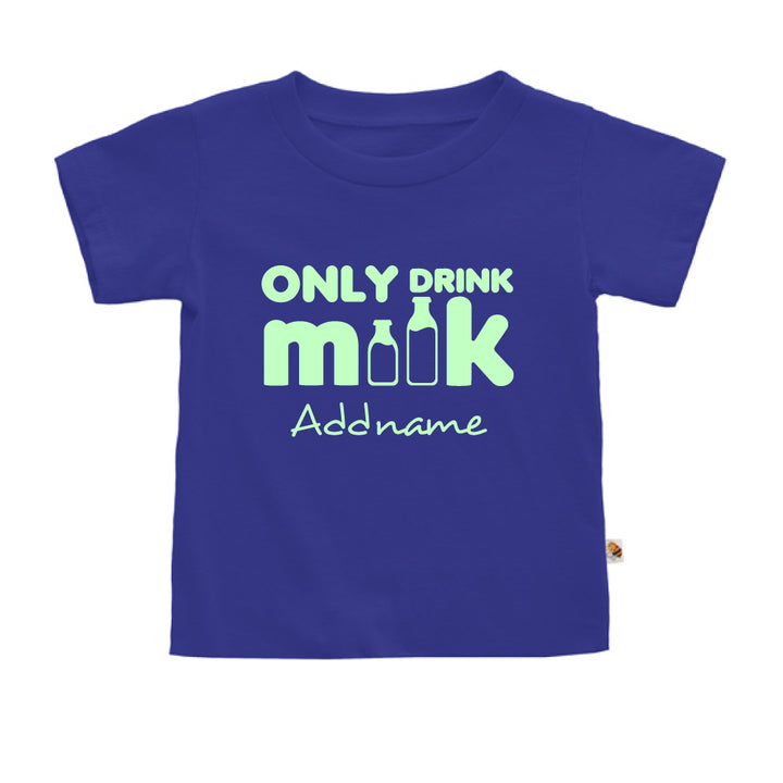 Teezbee.com - Only Drink Milk Glow in the Dark - Kids-T (Blue)
