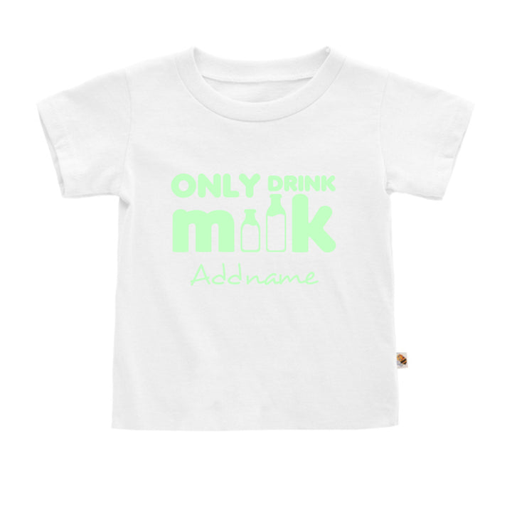 Teezbee.com - Only Drink Milk Glow in the Dark - Kids-T (White)