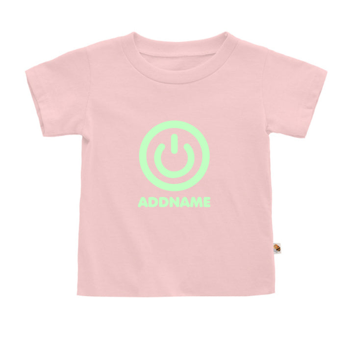 Teezbee.com - Power Button Glow in the Dark - Kids-T (Pink)