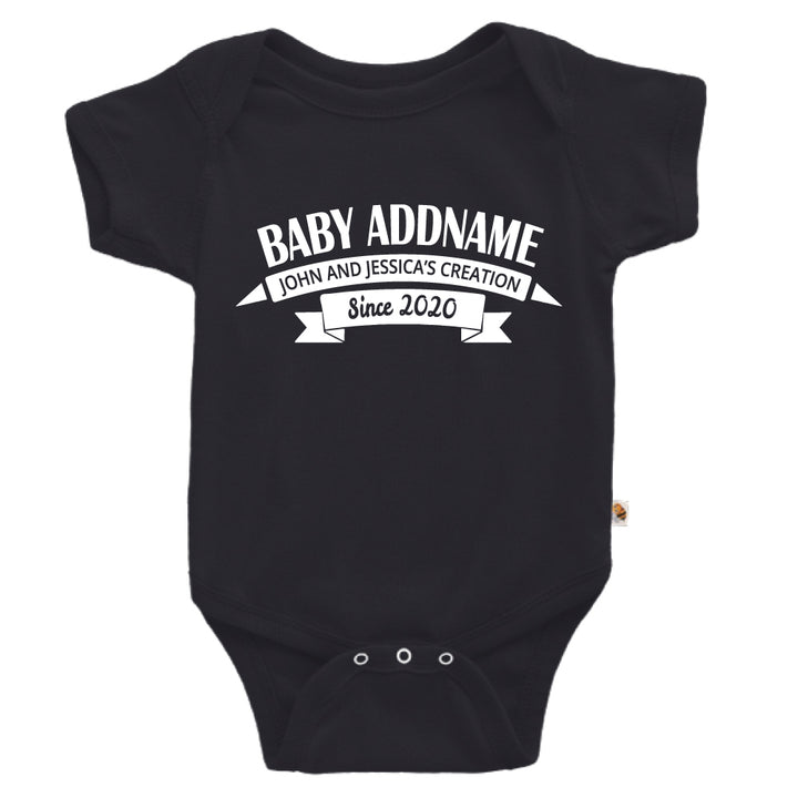 Teezbee.com - Name With Creation - Romper (Black)