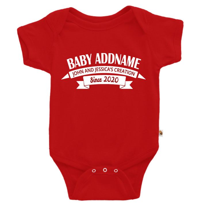 Teezbee.com - Name With Creation - Romper (Red)