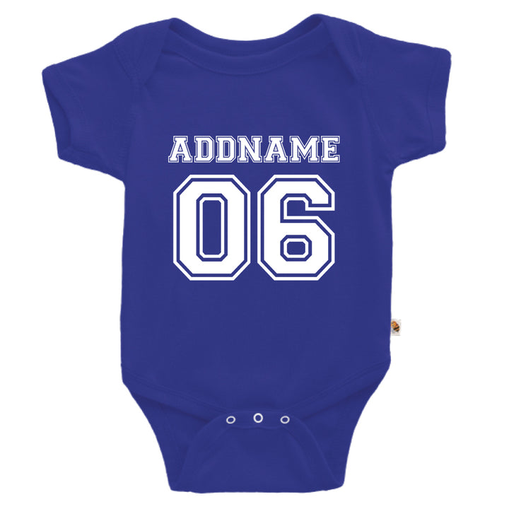 Teezbee.com - Name With Number  - Romper (Blue)