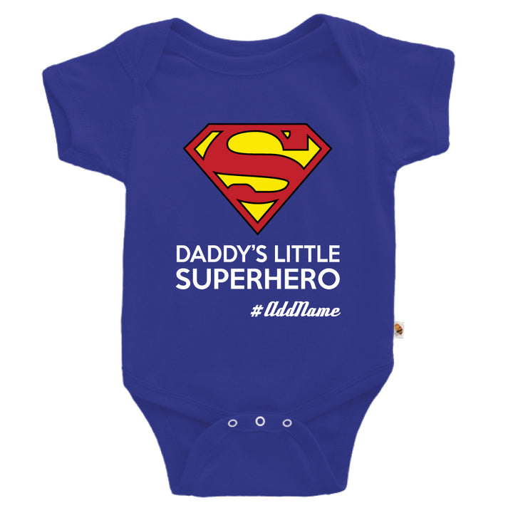 Teezbee.com - Daddy Little Superhero - Romper (Blue)