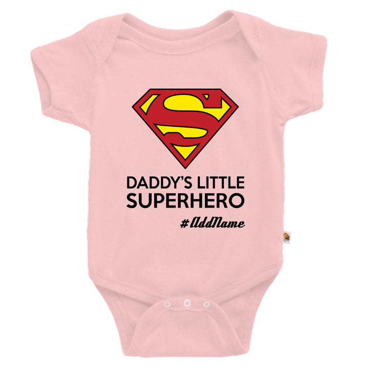 Teezbee.com - Daddy Little Superhero - Romper (Pink)