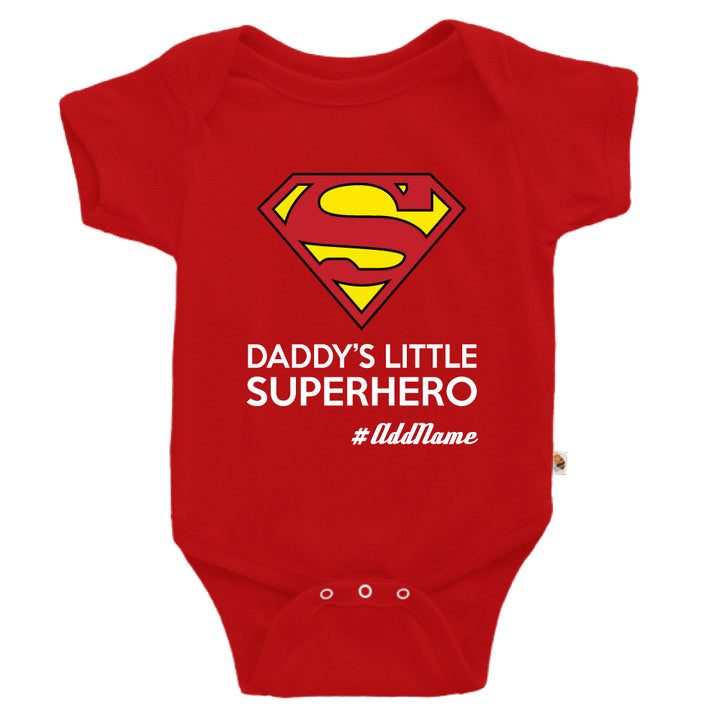 Teezbee.com - Daddy Little Superhero - Romper (Red)
