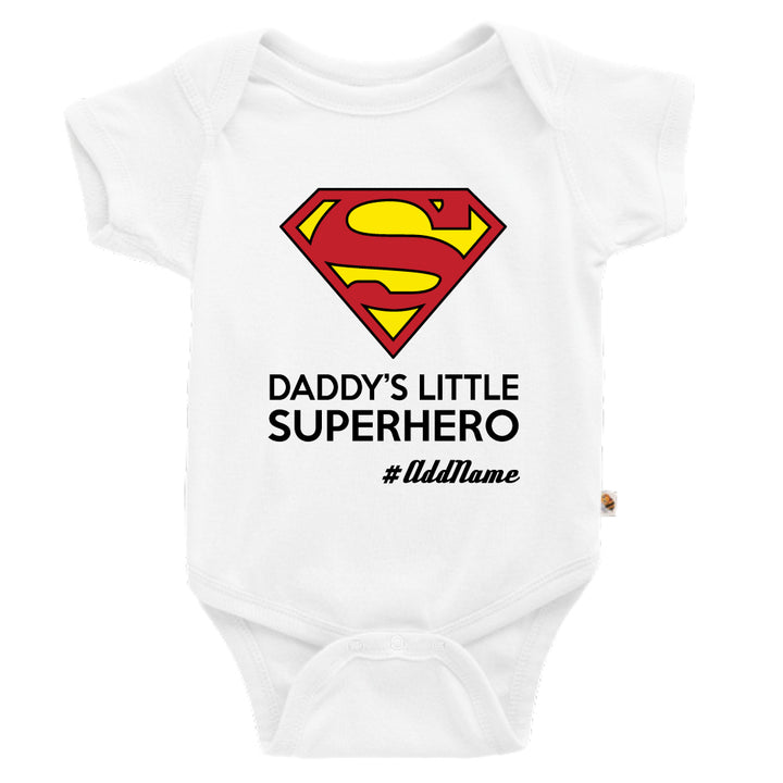 Teezbee.com - Daddy Little Superhero - Romper (White)